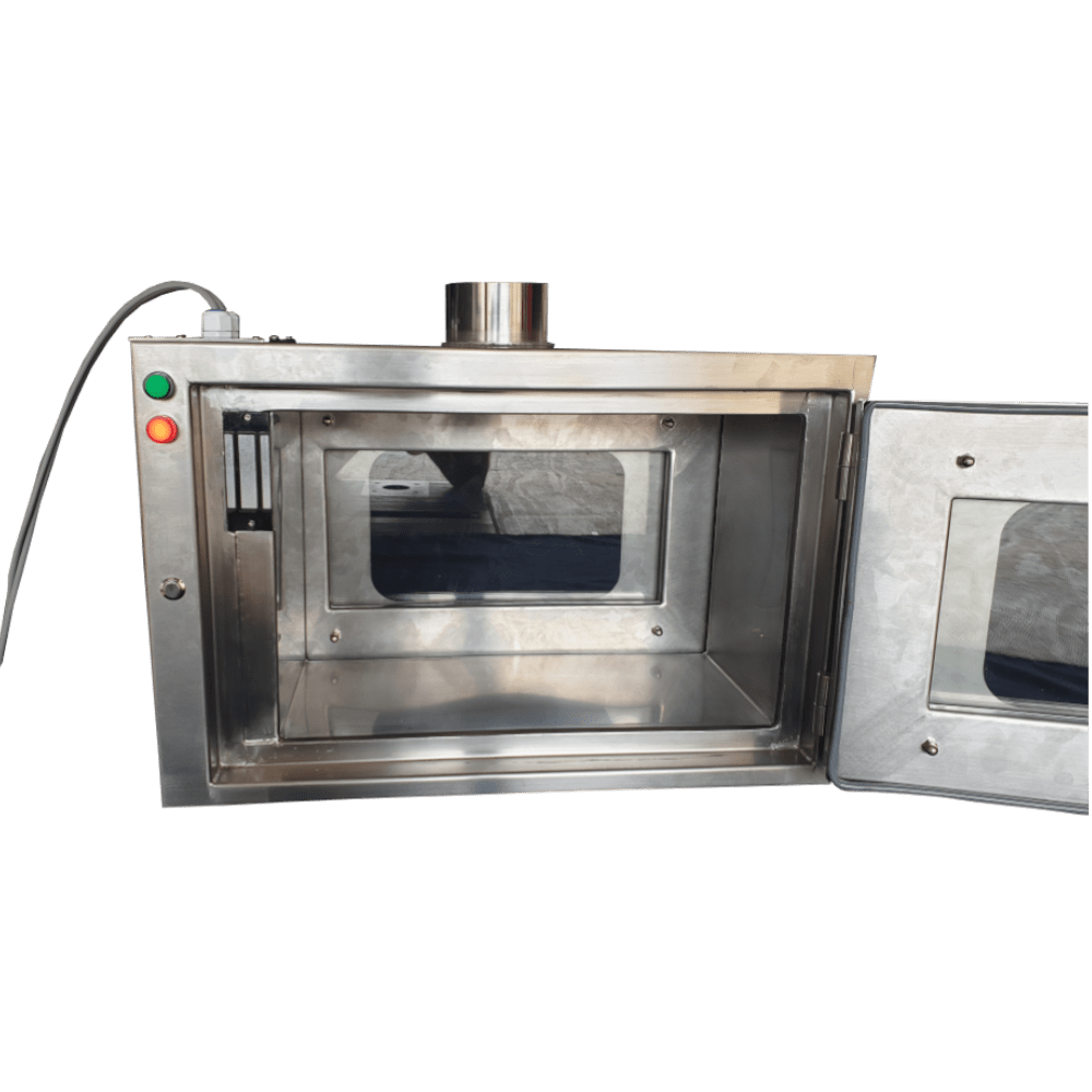 Pass Box, open, steel frame, medical or pharmaceutical use